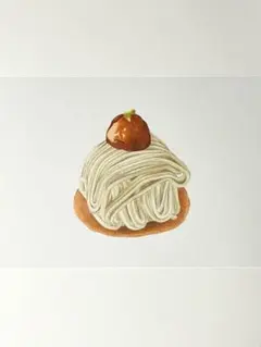 色鉛筆画 (原画)A4 モンブラン