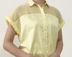 GU シースルー オーバーシャツ