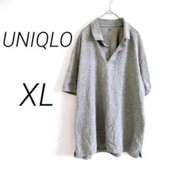 UNIQLO ユニクロ　ポロシャツ　XL グレー　無地　シンプル　着回し