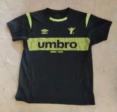 アンブロ umbro 半袖シャツ Lサイズ 黒/ネオンイエロー