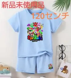 新品 スプランキーキャラクターTシャツとパンツセット 水色120