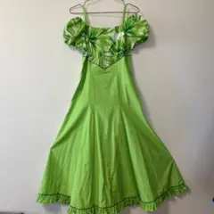 フラダンス ドレス(ムームー) 明るい緑色