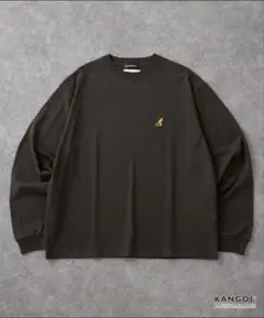 KANGOL/カンゴール ロゴ ワンポイント刺繍 オーバーサイズ長袖Tシャツ
