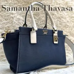 美品✨　サマンサタバサ　ショルダーバッグ　ハンドバッグ　2way　ロゴ金具