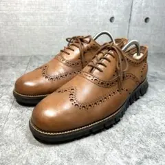 美品【コールハーン】グランドゼロ S ビジネスシューズ(7W)ウイングチップ　靴