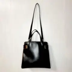 グッチ GUCCI 2way ショルダーバッグ ハンドバッグ ブラック レザー
