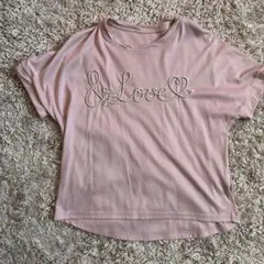 ☆QVC☆アンドラブ☆＆LOVE☆刺繍ルーズフィットTシャツ