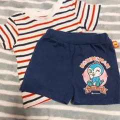 【２点】コキンちゃん ショートパンツ 95cm ネイビー　ボーダー半袖Tシャツ
