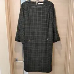 チェックワンピース　Perle Peche
