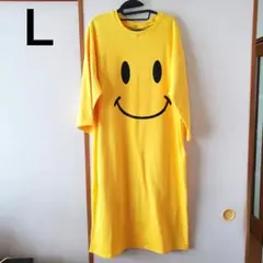 美品！　ニコチャン　ロング　Tシャツ　部屋着　寝巻　イエロー　Ｌ