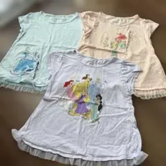ユニクロ プリンセス 半袖 Tシャツ 120cm 3枚セット