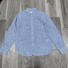 AIGLE エーグル DEPUIS1853 リネンシャツ ボタンダウンシャツ S
