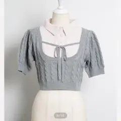 Pium ♡ レイヤードケーブルニット