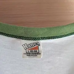 Hanes　70s　 Tシャツ　三角タグ　チビタグ　リンガーTシャツ ＵＳＡ