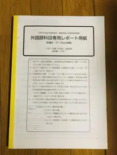 外国語科目専用レポート用紙 50ページ