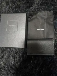 SAINT LAURENT ブラックレザーキーケース