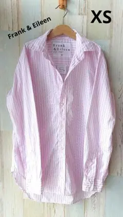 最終価格❗Frank & Eileen ピンクストライプシャツ XS