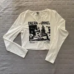 SHEIN グラフィックプリント クロップドTシャツ L