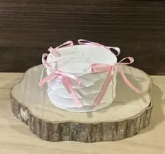現品限りෆリボンケーキෆクレイケーキ 1段 Φ10cm ピンク