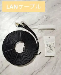 LANケーブル RJ45 金メッキ 黒　高速伝送 新品 クリップ付き