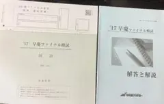 早慶ファイナル模試　※国語のみ　2017年11月