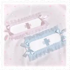 ♡ゆめかわナースの十字架フリルリボンヘッドドレス♡pink♡量産型♡サブカル♡