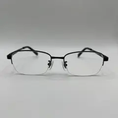 【定価19,800円】ハーフリム メタルフレーム（ブラック）　デッドストック