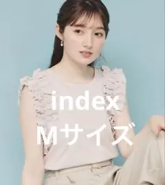 index フリルドッキングノースリーブトップス接触冷感/UVケア/洗濯機洗い