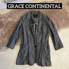 《訳あり》GRACE CONTINENTAL デニムブルー　テーラードジャケット