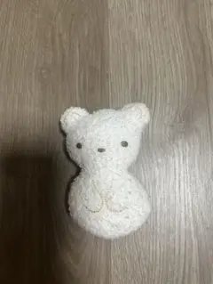 ファミリア　クマ型タオル生地ラトル