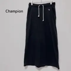 【チャンピオン】スウェット ロングスカート Ｍ ブラック シンプル スポーティ