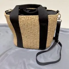 OPAQUE.CLIP ショルダー かごバッグ ブラック ミニ