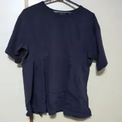 ナチュラルビューティーベーシック レディース ネイビー 半袖Tシャツ Mサイズ