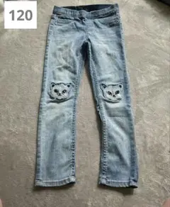 H&M デニム ネコちゃんジーンズ　120