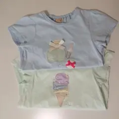 女の子 プティマイン 110㎝ 半袖Tシャツ 2枚セット