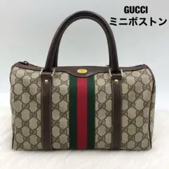 グッチ ミニボストンバッグ インターロッキング シェリーライン PVC
