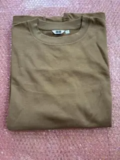 未使用 UNIQLO エアリズムコットンオーバーサイズTシャツ XL ブラウン