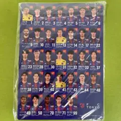 松木玖生選手　長友佑都選手　俵積田晃太選手の下敷き　FC東京 2024 下敷き