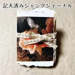 記入済みの小さなジャンクジャーナル雑記帳/日記、手記