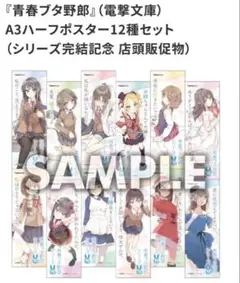 電撃文庫 青春ブタ野郎シリーズ 販促用A3ハーフポスター 12種セット 未開封