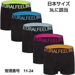 カラフルボクサーパンツ5ペアセット XXL（日本サイズでは3L） 下着