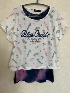 サイズ165㎝　セットアップ　ブルークロス　スパイシーレーベル　Ｔシャツ