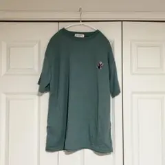 くま 刺繍 ロゴTシャツ