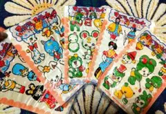 昭和レトロなマジックプリントアップリケ5枚セット