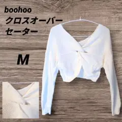 クロスオーバー✨️boohoo 【M】セーター ホワイト お洒落