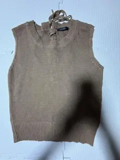 ★美品 しまむら ノースリーブ リブニット M★
