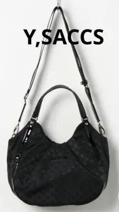 【美品】ブラックドット柄2wayバッグ