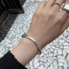 ブレスレット バングル リング シルバー925 シルバー　アクセサリー ウェーブ