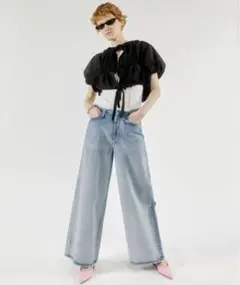メゾンスペシャル Gradation Wide Denim Pants
