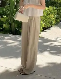 〔ounce〕 roro two tuck slacks アイボリー スラックス